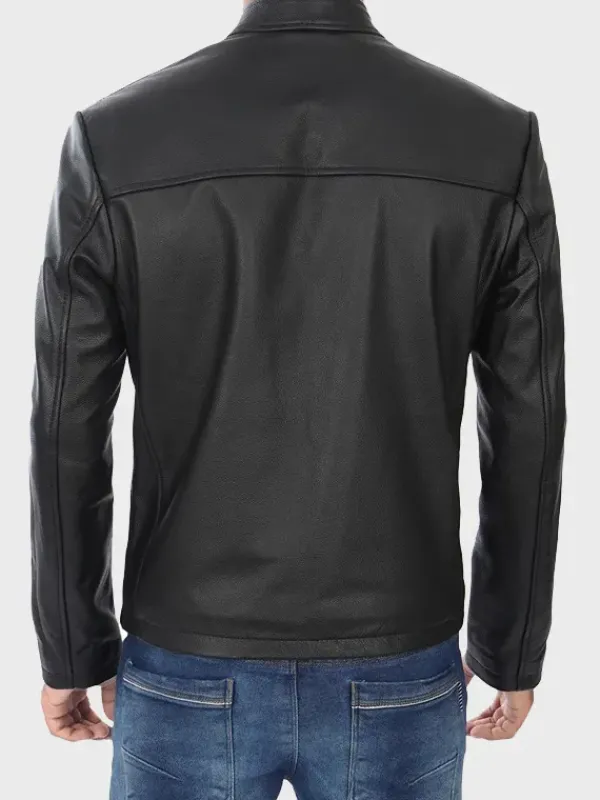 Asal Vision Black Jackets | Cafe Racer Jackets | Men’s Cowhide Leather Jacket Black