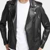 Asal Vision Black Jackets | Biker Jackets | Mens Leather Biker Jacket With Zipper Black