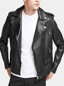 Asal Vision Black Jackets | Biker Jackets | Mens Leather Biker Jacket With Zipper Black