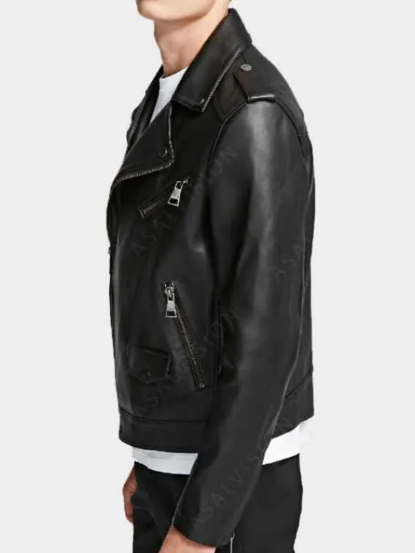 Asal Vision Black Jackets | Biker Jackets | Mens Leather Biker Jacket With Zipper Black
