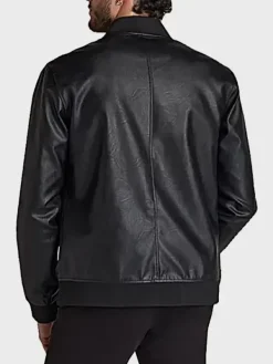 Asal Vision Black Jackets | Bomber Jackets | Mens Leather Bomber Jacket Black