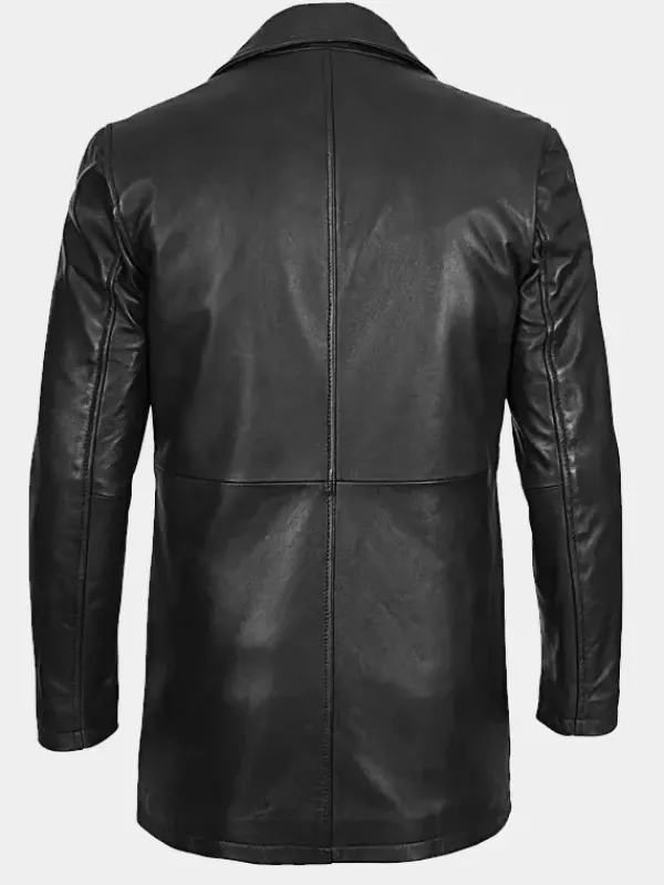 Asal Vision Leather Coats | Men Coats | Men’s Long Leather Jacket Black