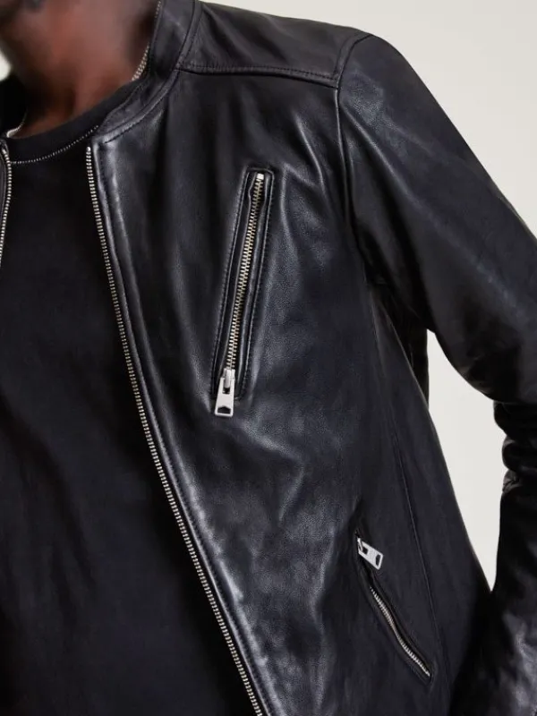 Asal Vision Black Jackets | Hooded Jackets | Men’s Motorcycle Leather Jacket With Hood Black