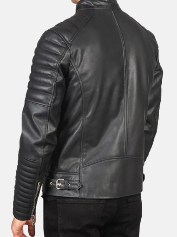 Asal Vision Black Jackets | Biker Jackets | Men’s Padded Biker Leather Jacket Black