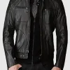 Asal Vision Black Jackets | Leather Jackets | Mens Padded Shoulders Genuine Leather Jacket Black