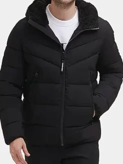 Asal Vision Puffer Jackets | Men’s Puffer Jacket With Hood Black