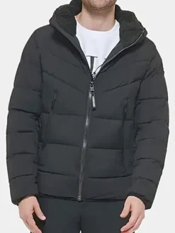 Asal Vision Puffer Jackets | Men’s Puffer Jacket With Hood Black