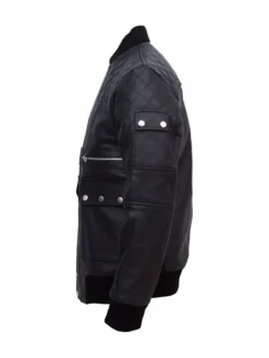 Asal Vision Black Jackets | Quilted Jackets | Men’s Work Wear Leather Bomber Jacket Black