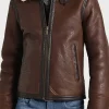 Asal Vision Brown Jackets | Aviator Jackets | Men’s Aviator Leather Jacket Brown
