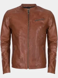 Asal Vision Brown Jackets | Cafe Racer Jackets | Mens Cafe Racer Leather Jacket Brown