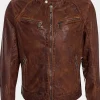 Asal Vision Biker Jackets | Men’s Motorcycle Jacket Brown