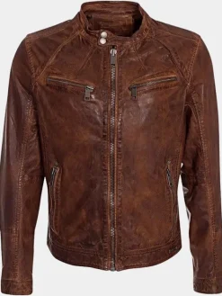 Asal Vision Biker Jackets | Men’s Motorcycle Jacket Brown