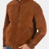 Asal Vision Brown Jackets | Suede Jackets | Mens Sherpa Suede Leather Jacket Brown
