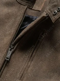 Asal Vision Brown Jackets | Suede Jackets | Mens Suede Leather Motorcycle Jacket Brown