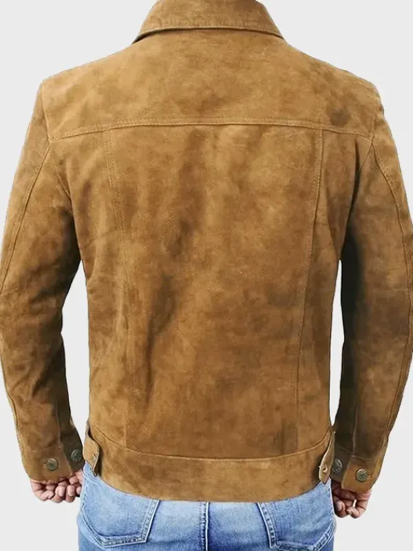 Asal Vision Suede Jackets | Leather Jackets | Men’s Suede Trucker Jacket Brown