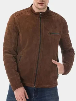 Asal Vision Brown Jackets | Suede Jackets | Mens Vintage Suede Leather Jacket Brown