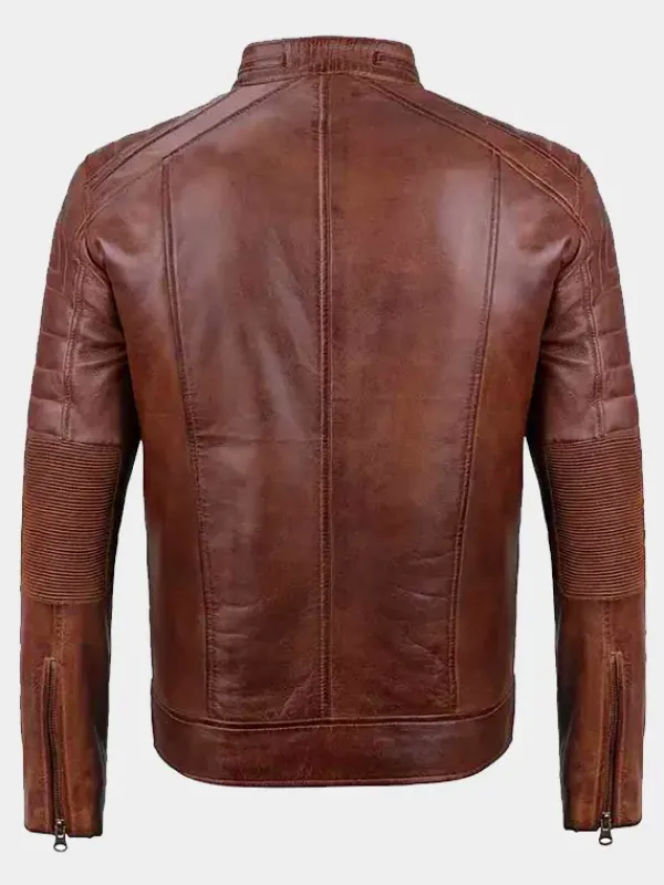 Asal Vision Brown Jackets | Cafe Racer Jackets | Mens Cafe Racer Leather Jacket Brown