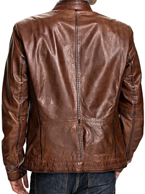 Asal Vision Brown Jackets | Cafe Racer Jackets | Mens Cafe Racer Retro Leather Jacket