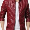 Asal Vision Leather Jackets | Mens Casual Style Fitted Leather Jacket Red