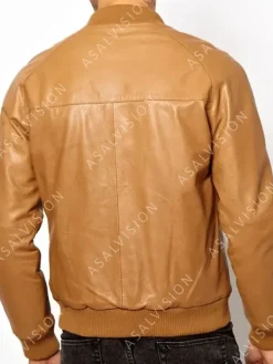 Asal Vision Brown Jackets | Leather Jackets | Men’s Casual Bomber Leather Jacket Tan Brown