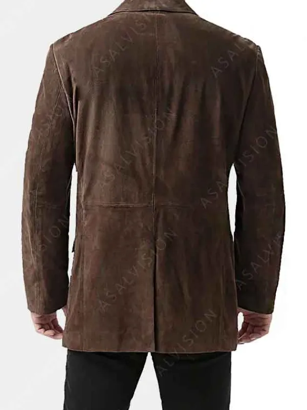 Asal Vision Blazers | Brown Jackets | Mens Vintage Suede Leather Blazer Chocolate Brown