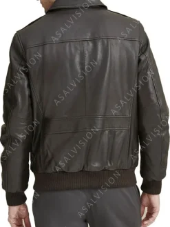 Asal Vision Brown Jackets | Leather Jackets | Mens Bomber Leather Jacket Dark Brown
