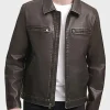 Asal Vision Brown Jackets | Leather Jackets | Mens Cowhide Leather Jacket Dark Brown