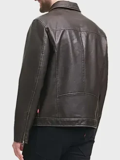 Asal Vision Brown Jackets | Leather Jackets | Mens Cowhide Leather Jacket Dark Brown