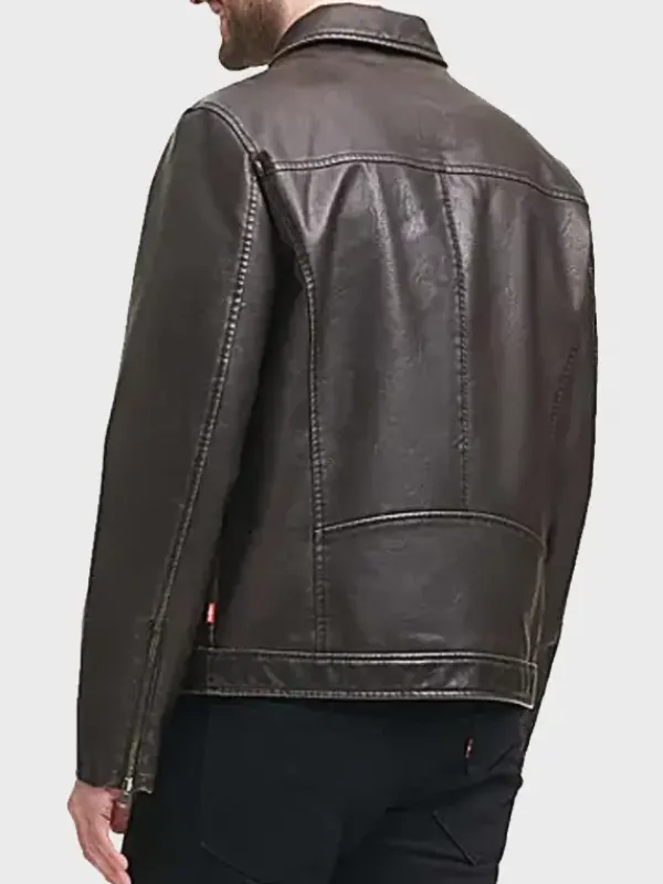 Asal Vision Brown Jackets | Leather Jackets | Mens Cowhide Leather Jacket Dark Brown
