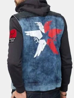 Asal Vision Vests | Men’s Delsin Rowe Infamous Second Son Denim Vest Blue