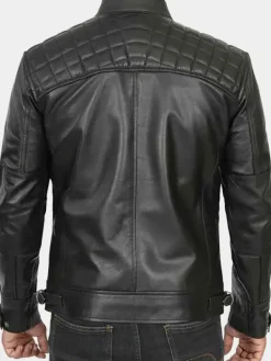 Asal Vision Black Jackets | Cafe Racer Jackets | Mens Diamond Quilted Leather Jacket Available In Black And Brown
