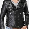 Asal Vision Black Jackets | Biker Jackets | Mens Double Breasted Motorcycle Jacket Black