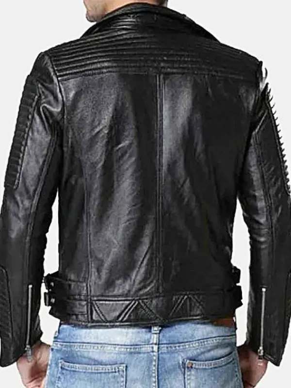 Asal Vision Black Jackets | Biker Jackets | Mens Double Breasted Motorcycle Jacket Black