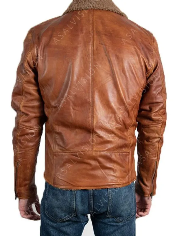 Asal Vision Brown Jackets | Leather Jackets | Men’s Faux Fur Leather Shearling Jacket Brown
