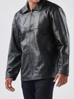 Asal Vision Black Jackets | Leather Jackets | Mens Genuine Leather Bomber Jacket Black