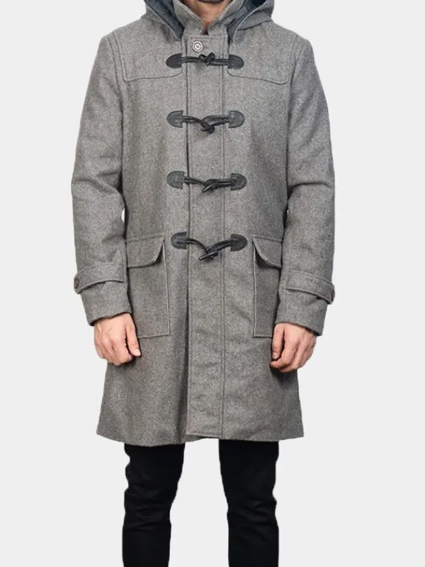 Asal Vision Men Coats | Duffle Coats | Men’s Duffle Wool Coat Grey