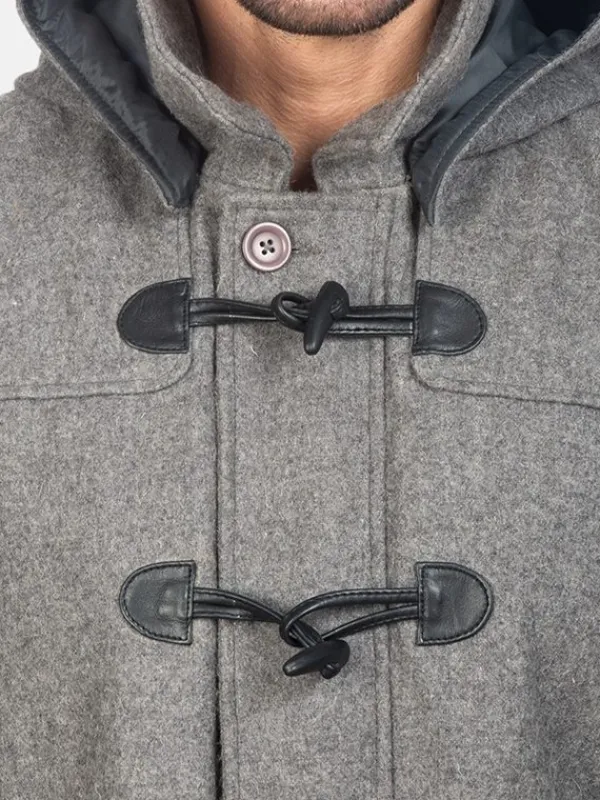 Asal Vision Men Coats | Duffle Coats | Men’s Duffle Wool Coat Grey