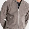 Asal Vision Suede Jackets | Bomber Jackets | Mens Suede Leather Bomber Jacket Grey