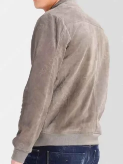 Asal Vision Suede Jackets | Bomber Jackets | Mens Suede Leather Bomber Jacket Grey
