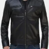 Asal Vision Black Jackets | Leather Jackets | Men’s Hot Leather Jacket With Hood Black