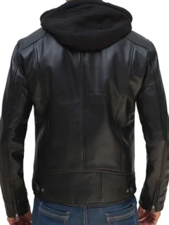 Asal Vision Black Jackets | Leather Jackets | Men’s Hot Leather Jacket With Hood Black