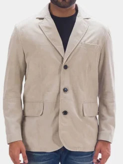 Asal Vision Suede Jackets | Blazers | Mens Outerwear Suede Blazer Off White