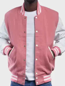 Asal Vision Varsity Jackets | Men’s Varsity Jacket Pink And White