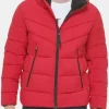Asal Vision Puffer Jackets | Men’s Puffer Hooded Jacket Red