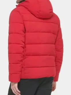 Asal Vision Puffer Jackets | Men’s Puffer Hooded Jacket Red