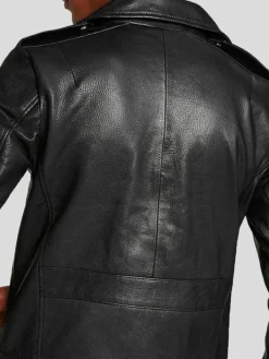 Asal Vision Black Jackets | Biker Jackets | Men’s Real Leather Slim Fit Biker Jacket Black
