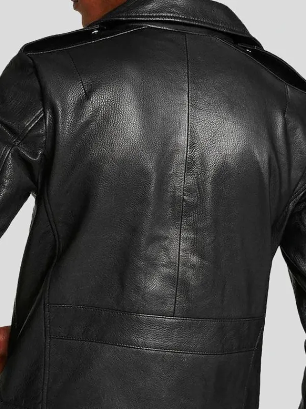 Asal Vision Black Jackets | Biker Jackets | Men’s Real Leather Slim Fit Biker Jacket Black