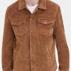 Asal Vision Brown Jackets | Suede Jackets | Mens Shirt Style Suede Leather Jacket Brown