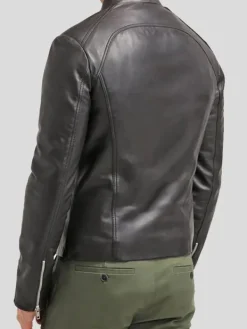 Asal Vision Black Jackets | Biker Jackets | Men’s Slim Fit Leather Biker Jacket Black