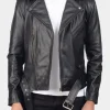Asal Vision Black Jackets | Biker Jackets | Men’s Smooth Color Motorcycle Leather Jacket Black